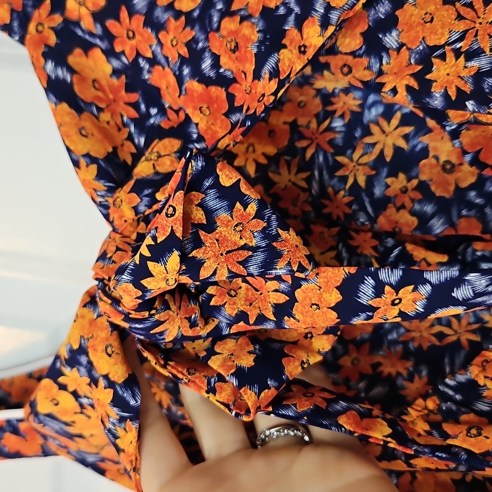 Rochelle Behrens Bow Tie Back 'Stephanie' Floral Crop Tank Top XS - Picture 5 of 7